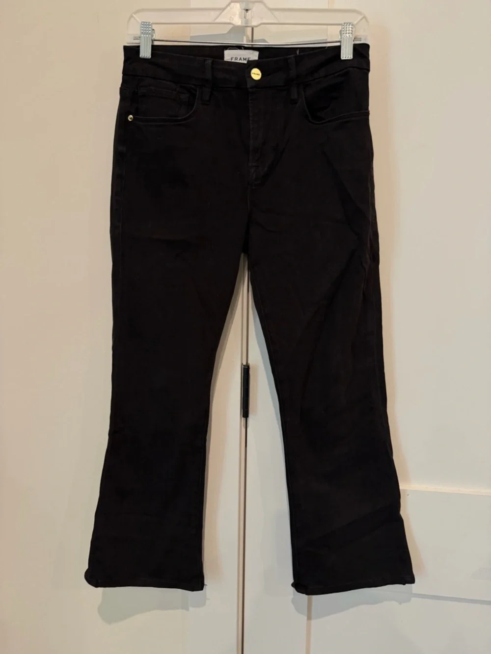 Frame Denim Black Le Crop Mini Boot in Size 27 EUC Day to Night Capsule Luxury - Picture 4 of 12